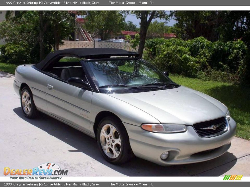 1999 Chrysler Sebring JXi Convertible Silver Mist / Black/Gray Photo #14