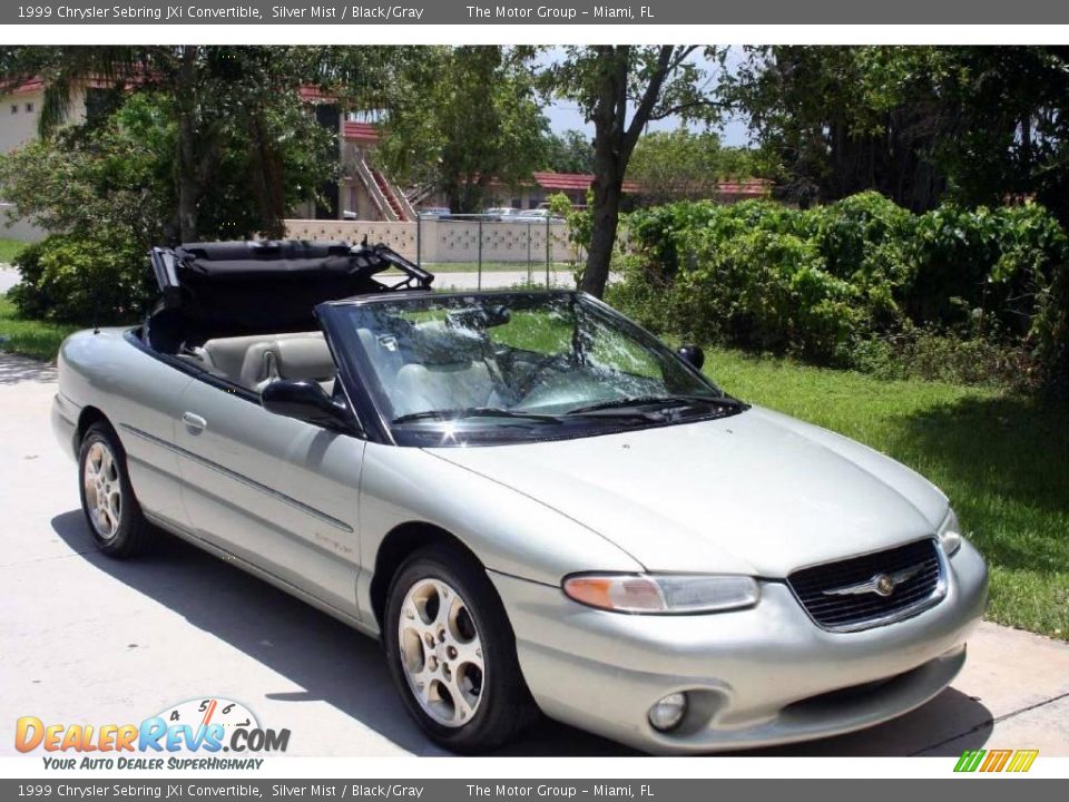 1999 Chrysler Sebring JXi Convertible Silver Mist / Black/Gray Photo #16