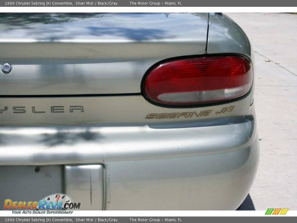 1999 Chrysler Sebring JXi Convertible Silver Mist / Black/Gray Photo #24