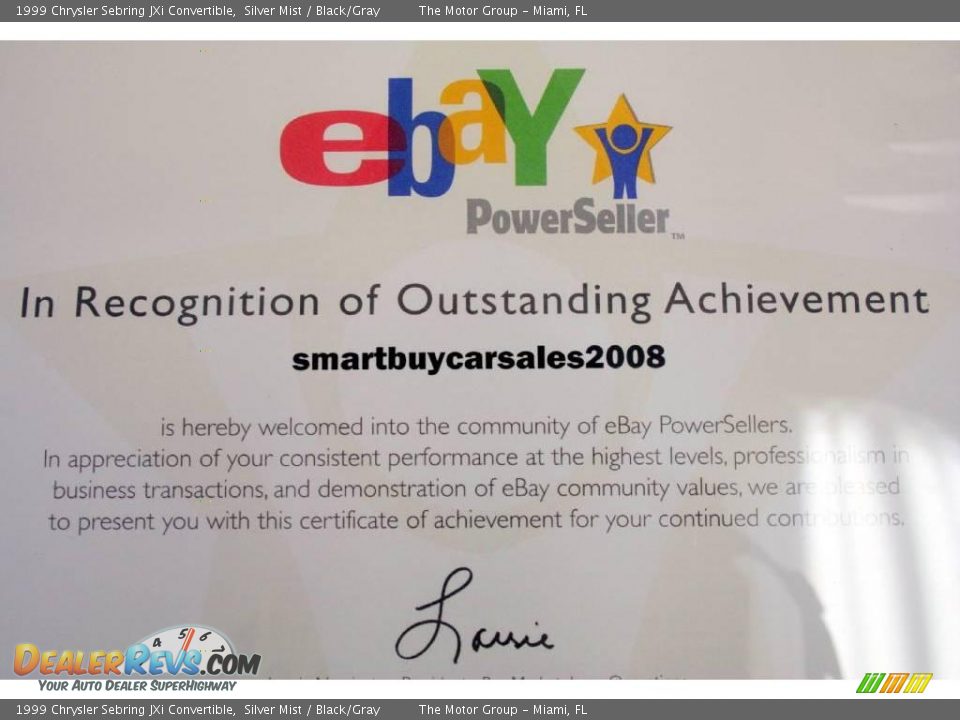 1999 Chrysler Sebring JXi Convertible Silver Mist / Black/Gray Photo #33