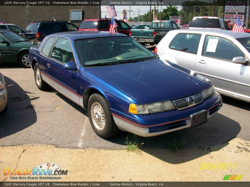 1995 Mercury Cougar XR7 V8 Chameleon Blue Metallic / Gray Photo #1