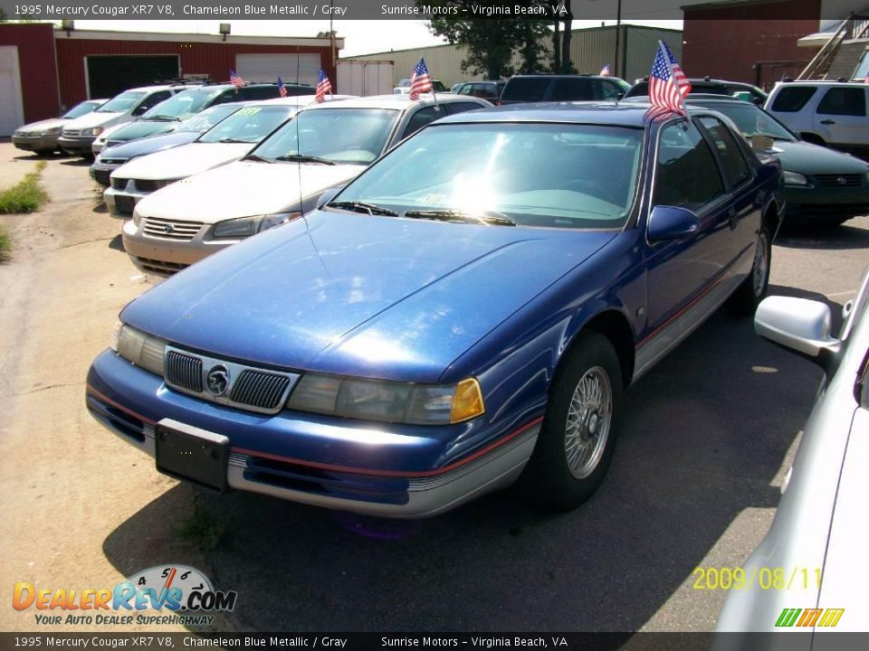 1995 Mercury Cougar XR7 V8 Chameleon Blue Metallic / Gray Photo #2