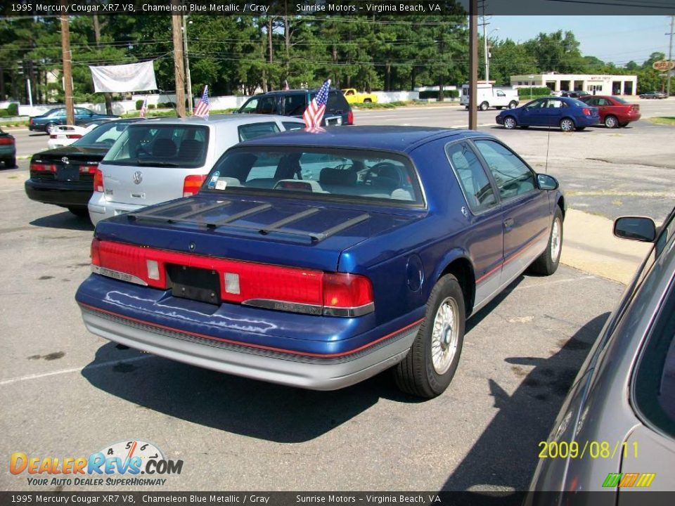 1995 Mercury Cougar XR7 V8 Chameleon Blue Metallic / Gray Photo #3