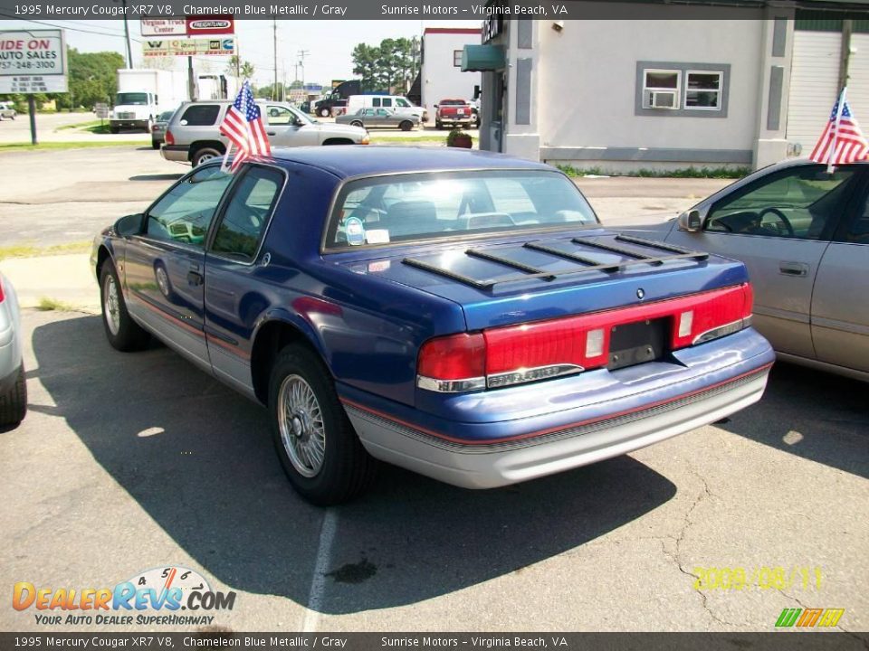 1995 Mercury Cougar XR7 V8 Chameleon Blue Metallic / Gray Photo #4