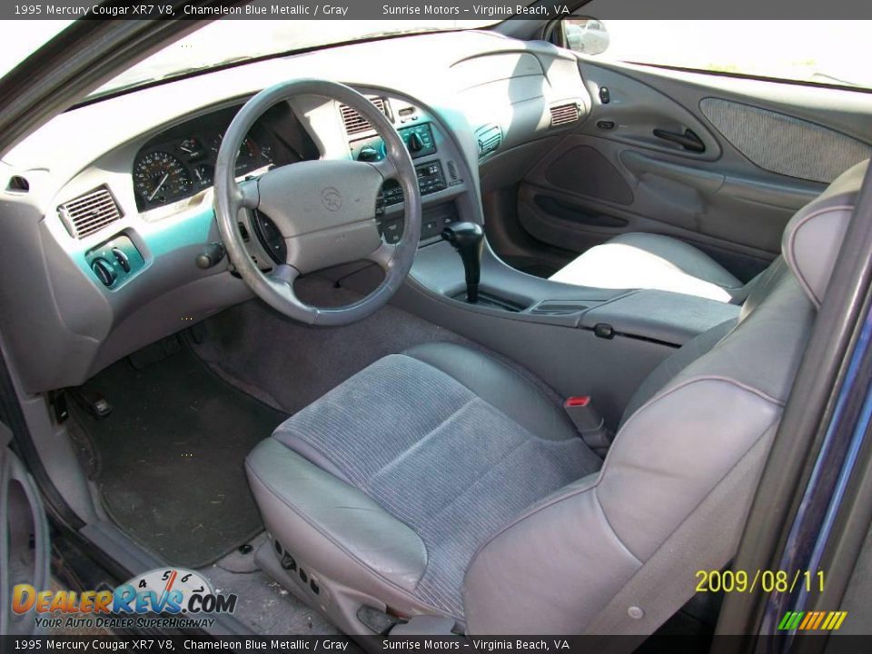 1995 Mercury Cougar XR7 V8 Chameleon Blue Metallic / Gray Photo #5
