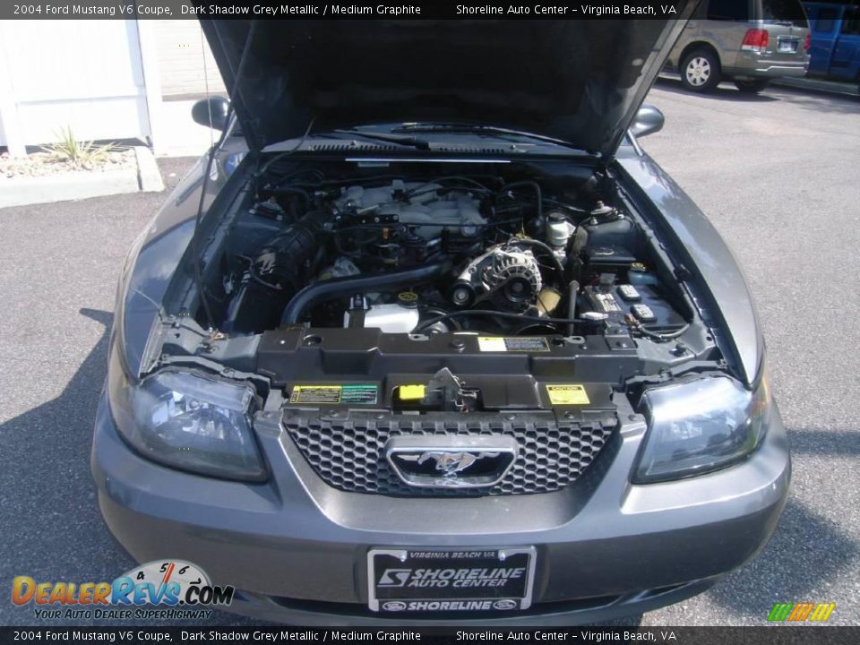 2004 Ford Mustang V6 Coupe Dark Shadow Grey Metallic / Medium Graphite Photo #13