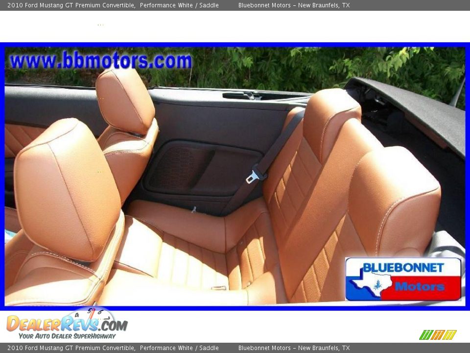 2010 Ford Mustang GT Premium Convertible Performance White / Saddle Photo #9