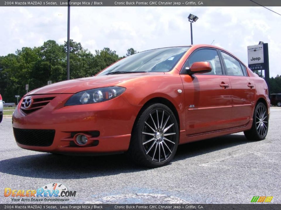 2004 Mazda MAZDA3 s Sedan Lava Orange Mica / Black Photo #4