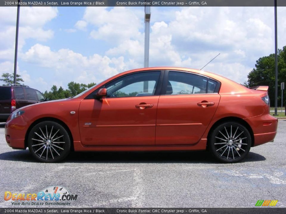 2004 Mazda MAZDA3 s Sedan Lava Orange Mica / Black Photo #5