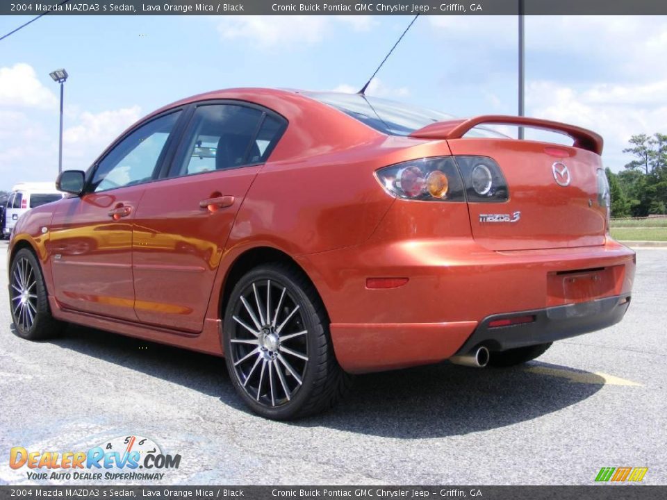 2004 Mazda MAZDA3 s Sedan Lava Orange Mica / Black Photo #6