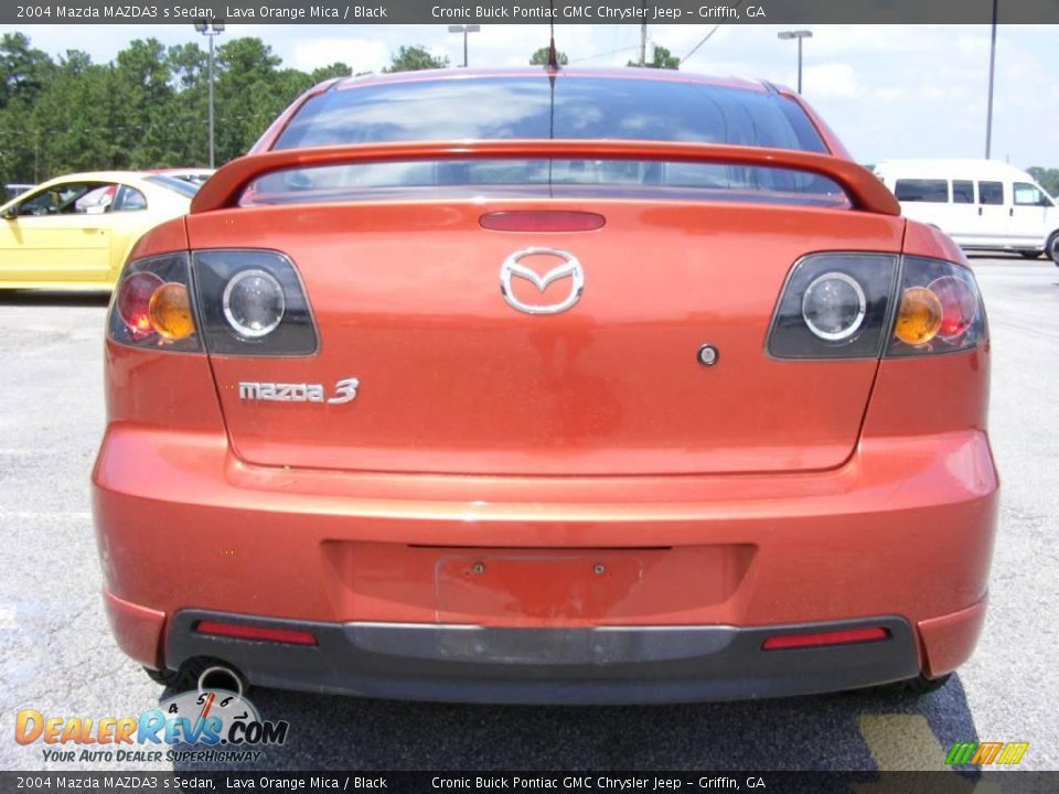 2004 Mazda MAZDA3 s Sedan Lava Orange Mica / Black Photo #7