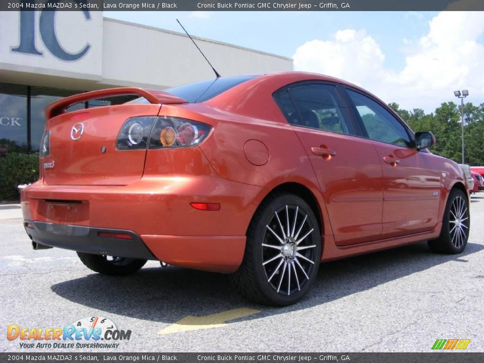 2004 Mazda MAZDA3 s Sedan Lava Orange Mica / Black Photo #8