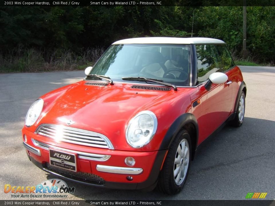2003 Mini Cooper Hardtop Chili Red / Grey Photo #4