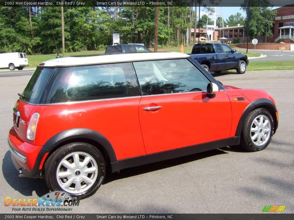 2003 Mini Cooper Hardtop Chili Red / Grey Photo #8
