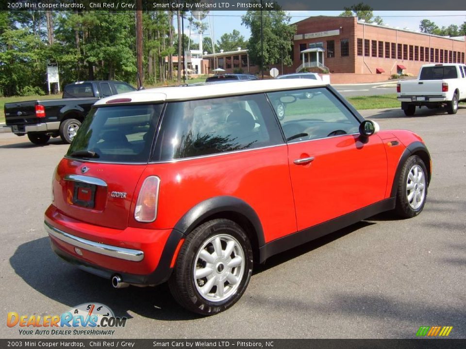 2003 Mini Cooper Hardtop Chili Red / Grey Photo #9