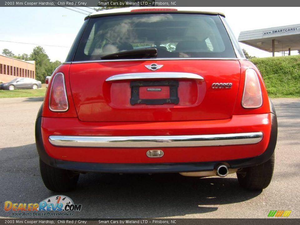 2003 Mini Cooper Hardtop Chili Red / Grey Photo #11