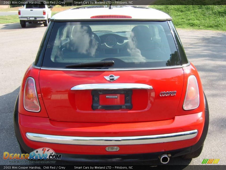 2003 Mini Cooper Hardtop Chili Red / Grey Photo #12