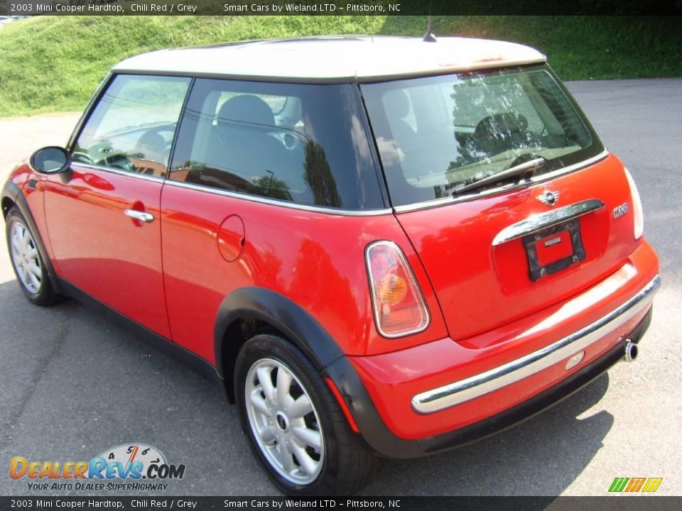 2003 Mini Cooper Hardtop Chili Red / Grey Photo #13