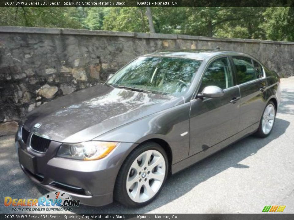 2007 BMW 3 Series 335i Sedan Sparkling Graphite Metallic / Black Photo #2