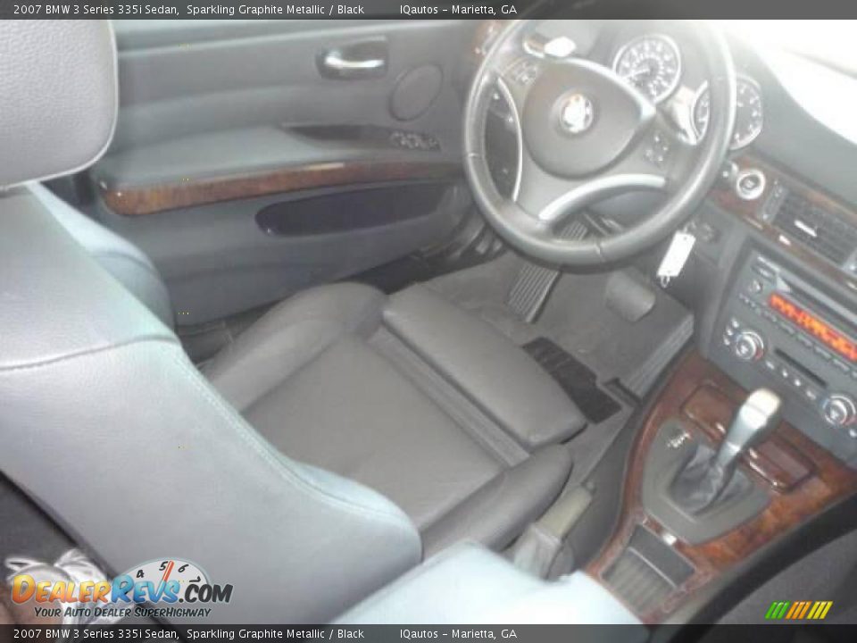 2007 BMW 3 Series 335i Sedan Sparkling Graphite Metallic / Black Photo #17