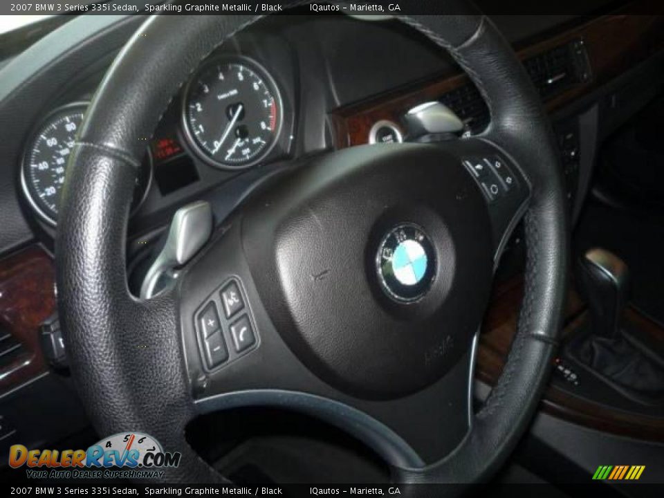 2007 BMW 3 Series 335i Sedan Sparkling Graphite Metallic / Black Photo #19