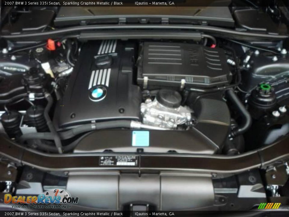 2007 BMW 3 Series 335i Sedan Sparkling Graphite Metallic / Black Photo #27