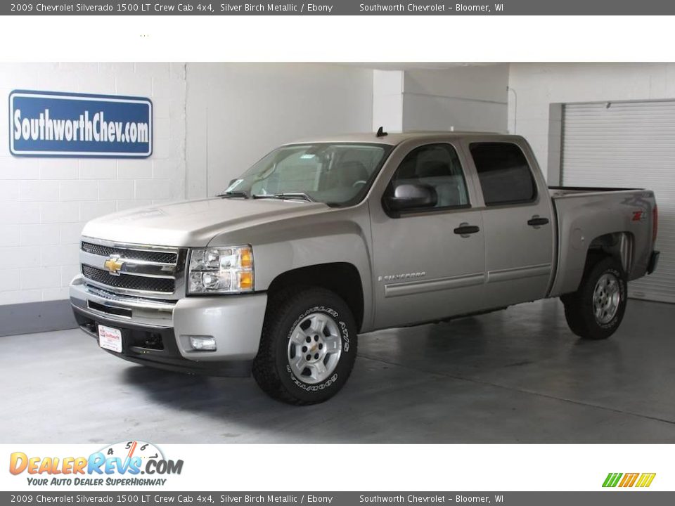 2009 Chevrolet Silverado 1500 LT Crew Cab 4x4 Silver Birch Metallic / Ebony Photo #1