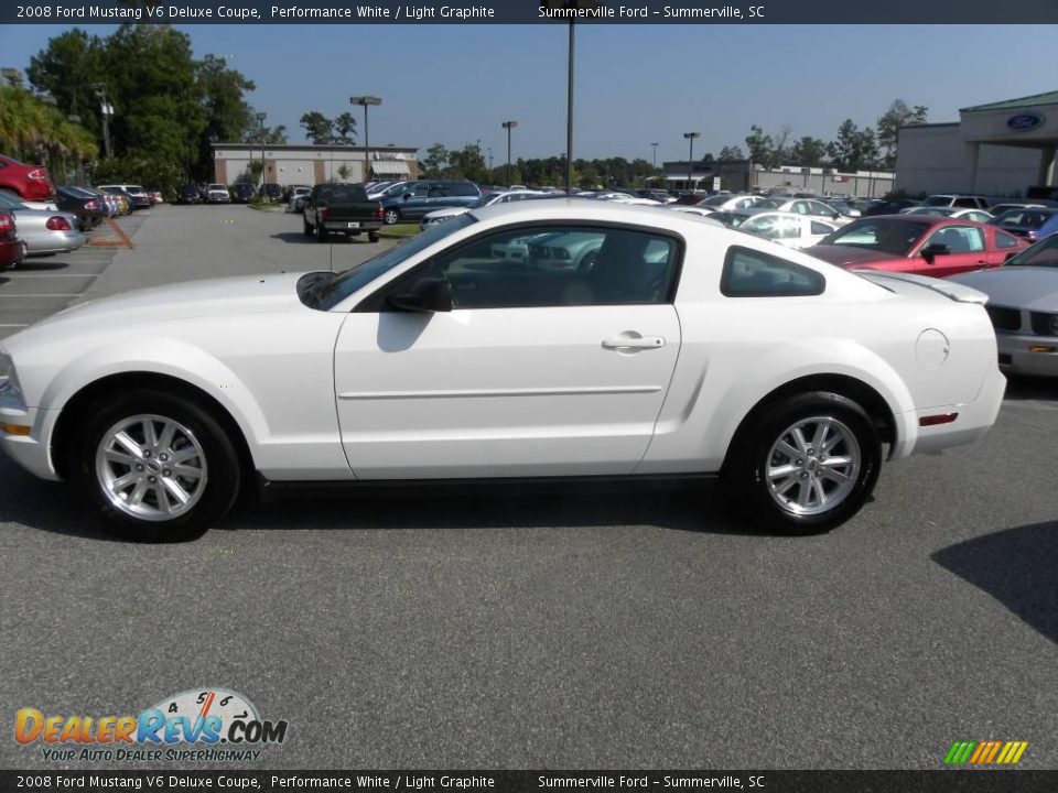 2008 Ford Mustang V6 Deluxe Coupe Performance White / Light Graphite Photo #2