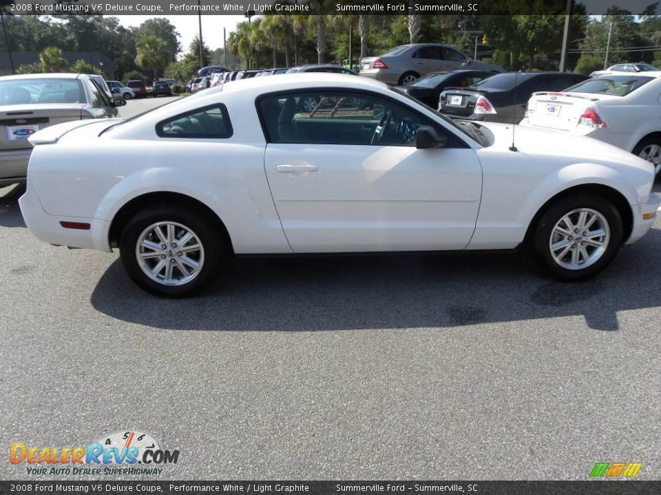 2008 Ford Mustang V6 Deluxe Coupe Performance White / Light Graphite Photo #8