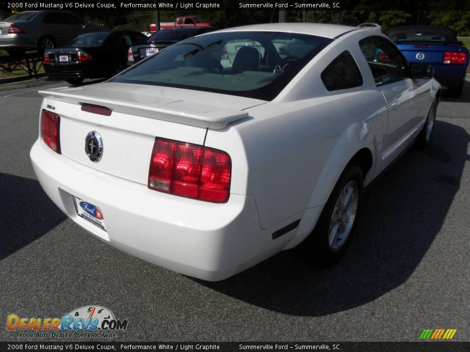 2008 Ford Mustang V6 Deluxe Coupe Performance White / Light Graphite Photo #9