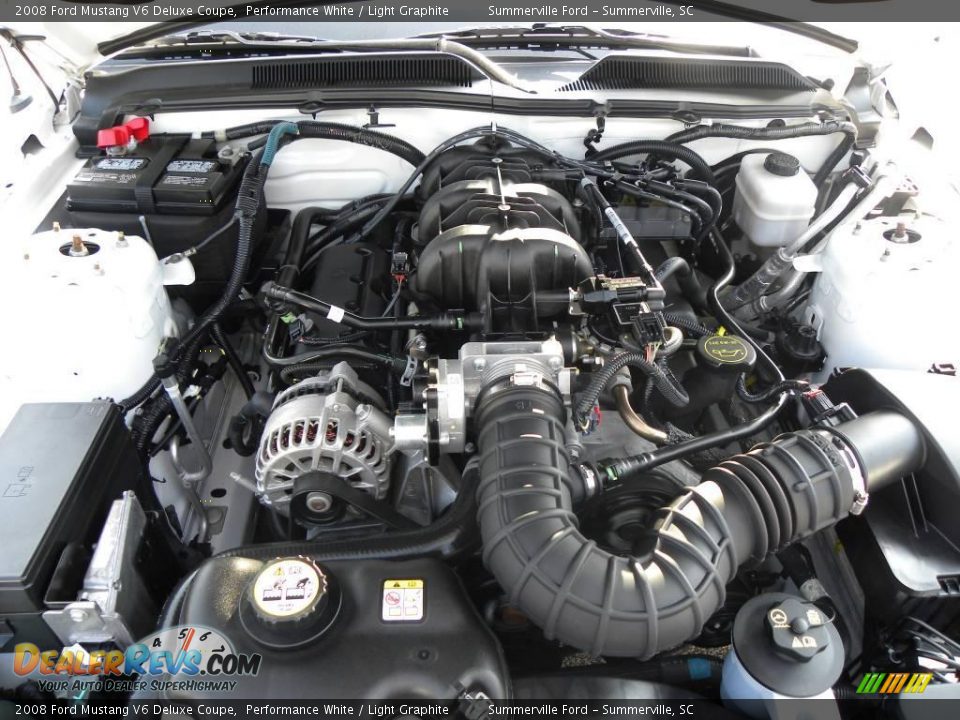 2008 Ford Mustang V6 Deluxe Coupe Performance White / Light Graphite Photo #14
