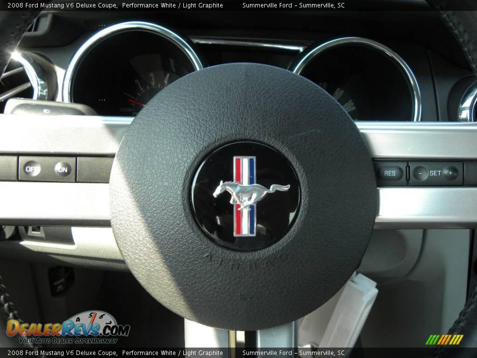 2008 Ford Mustang V6 Deluxe Coupe Performance White / Light Graphite Photo #17