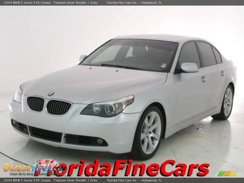 2004 BMW 5 Series 545i Sedan Titanium Silver Metallic / Grey Photo #1