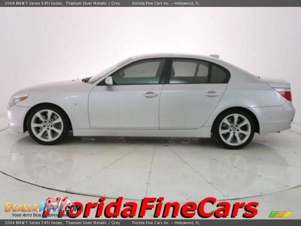 2004 BMW 5 Series 545i Sedan Titanium Silver Metallic / Grey Photo #3