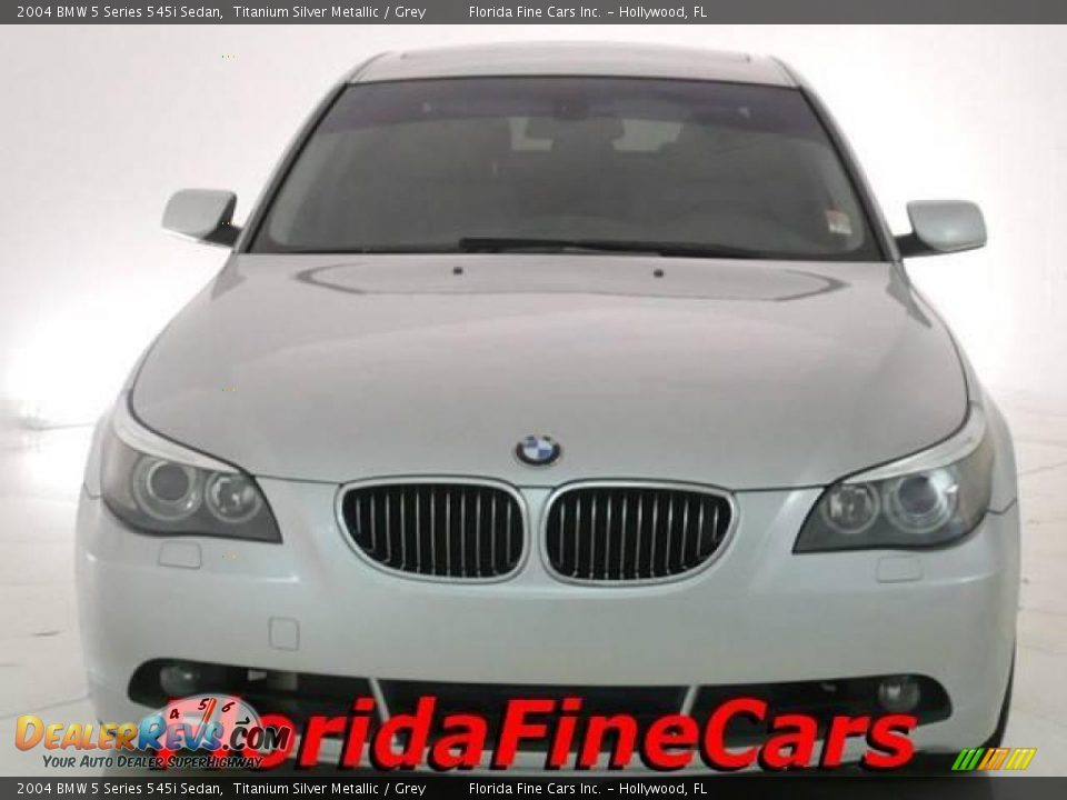 2004 BMW 5 Series 545i Sedan Titanium Silver Metallic / Grey Photo #5
