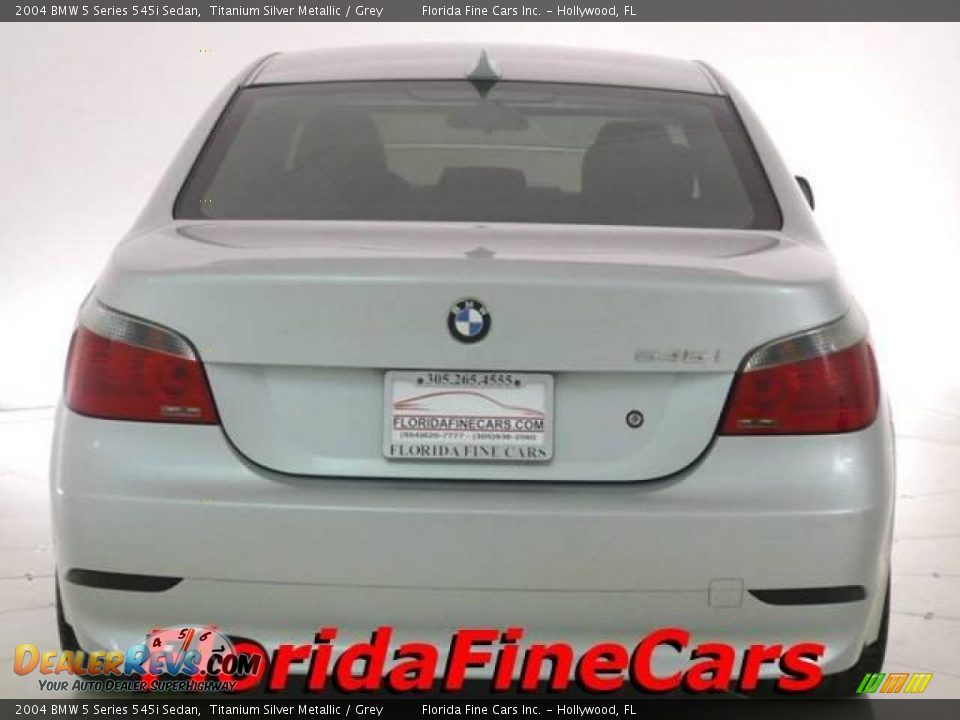 2004 BMW 5 Series 545i Sedan Titanium Silver Metallic / Grey Photo #6
