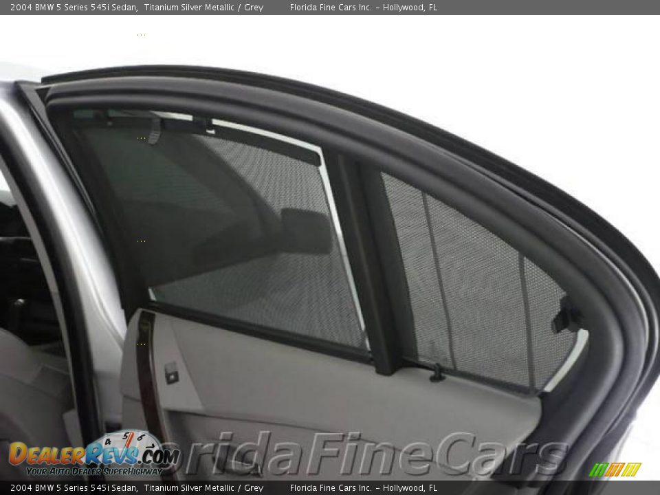 2004 BMW 5 Series 545i Sedan Titanium Silver Metallic / Grey Photo #12