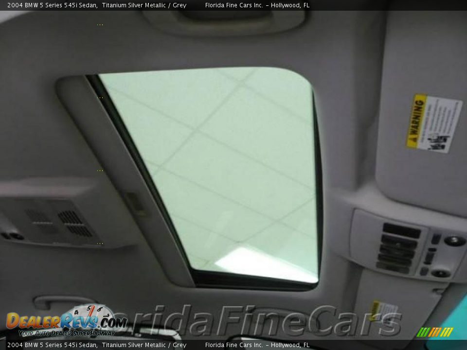 2004 BMW 5 Series 545i Sedan Titanium Silver Metallic / Grey Photo #20