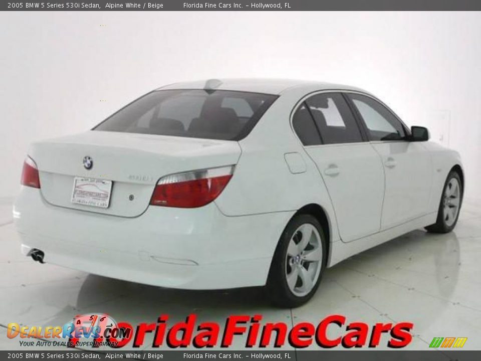 2005 BMW 5 Series 530i Sedan Alpine White / Beige Photo #2