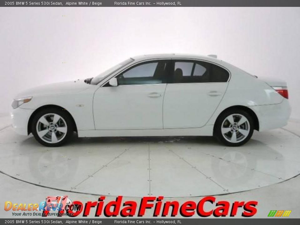 2005 BMW 5 Series 530i Sedan Alpine White / Beige Photo #3