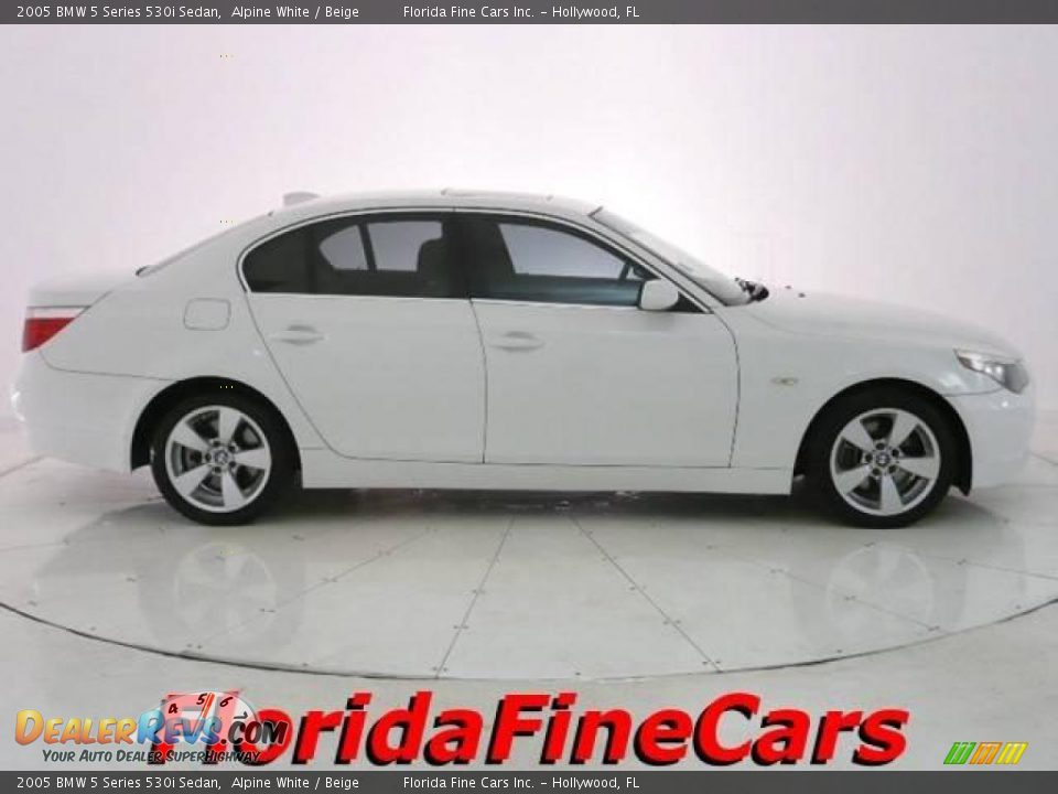 2005 BMW 5 Series 530i Sedan Alpine White / Beige Photo #4