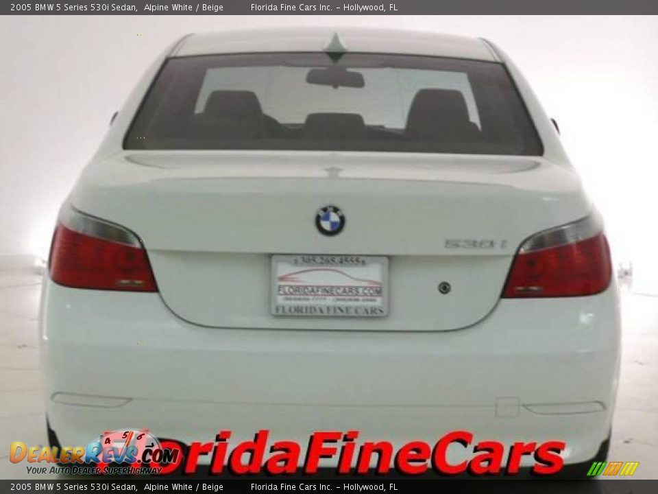 2005 BMW 5 Series 530i Sedan Alpine White / Beige Photo #6