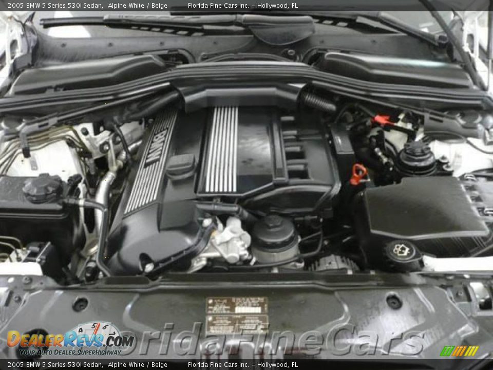 2005 BMW 5 Series 530i Sedan Alpine White / Beige Photo #9