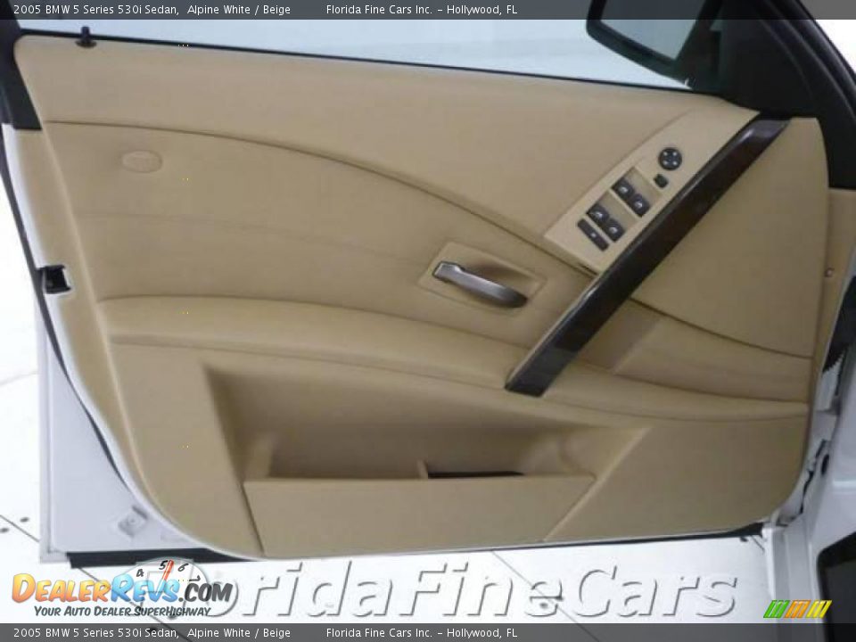 2005 BMW 5 Series 530i Sedan Alpine White / Beige Photo #11