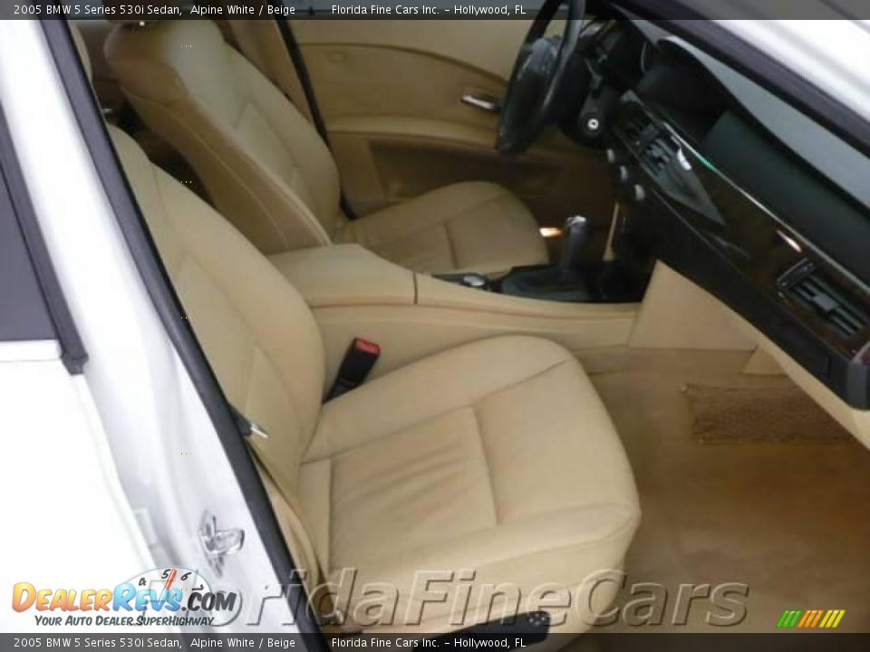 2005 BMW 5 Series 530i Sedan Alpine White / Beige Photo #13
