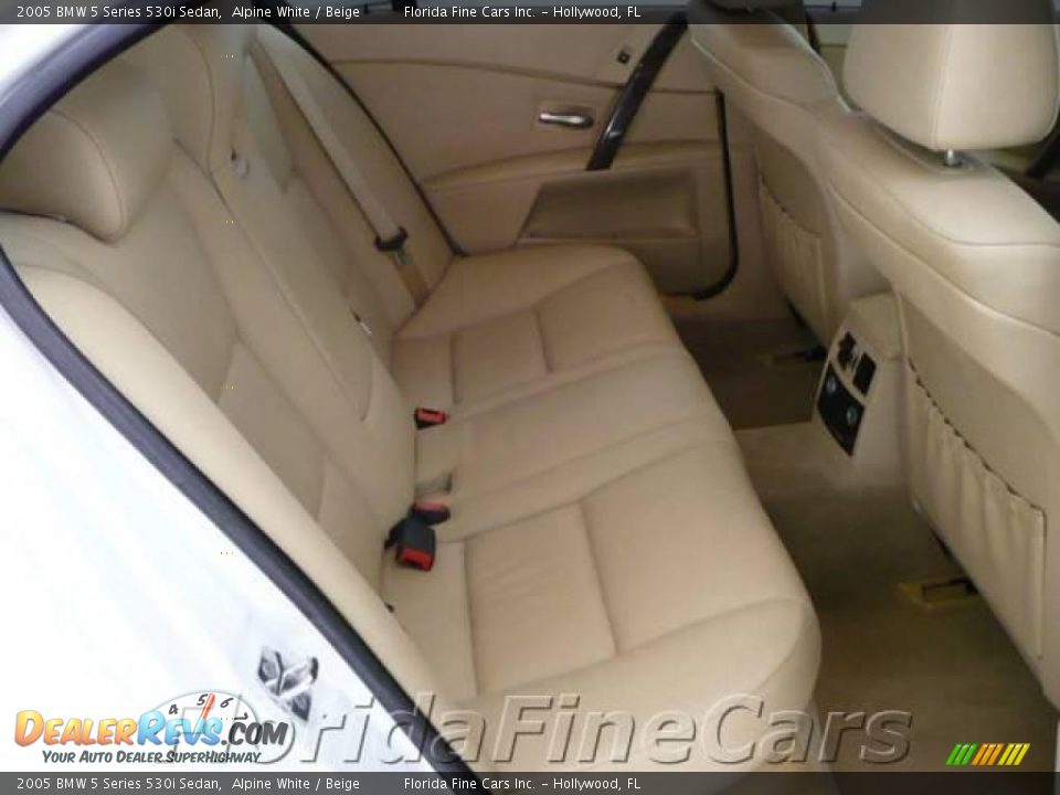 2005 BMW 5 Series 530i Sedan Alpine White / Beige Photo #14