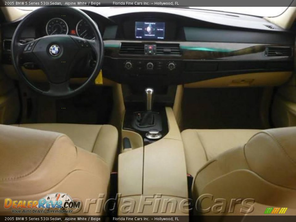 2005 BMW 5 Series 530i Sedan Alpine White / Beige Photo #16