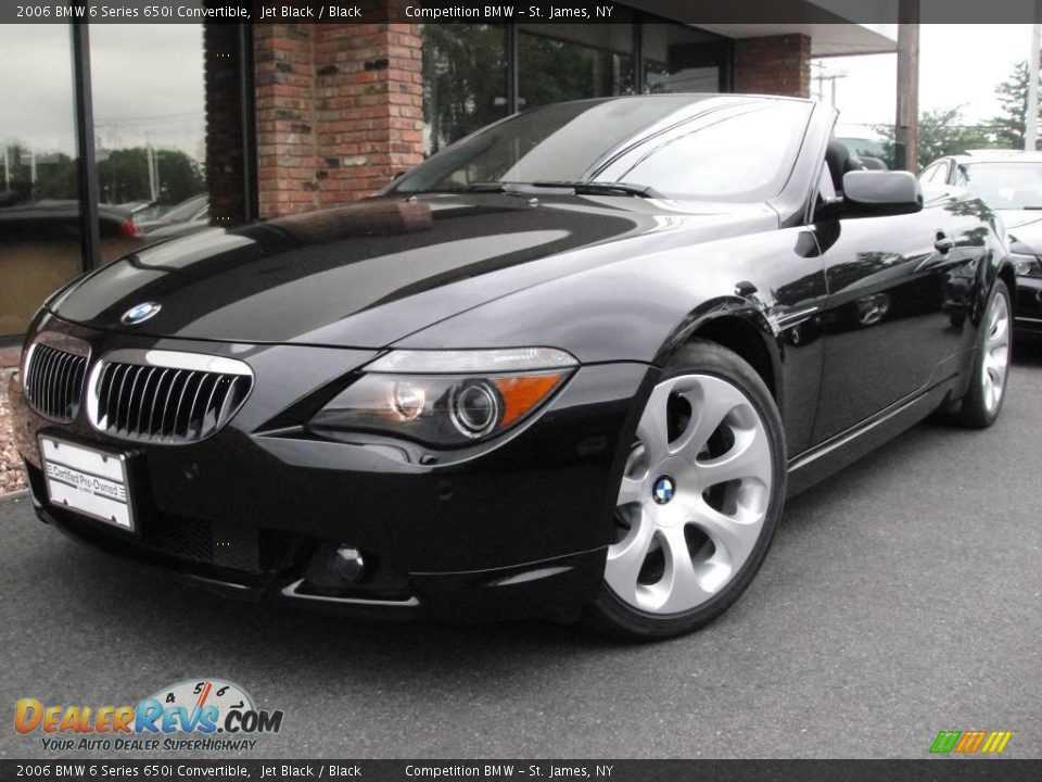 2006 BMW 6 Series 650i Convertible Jet Black / Black Photo #1
