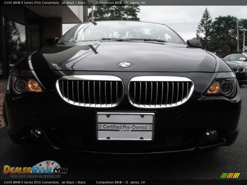 2006 BMW 6 Series 650i Convertible Jet Black / Black Photo #2