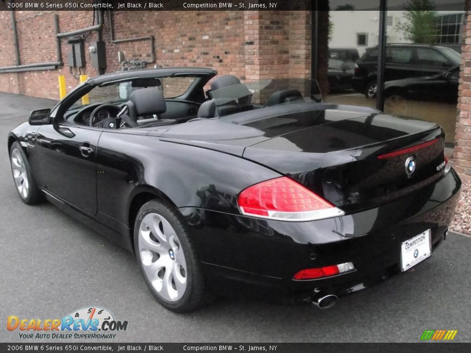 2006 BMW 6 Series 650i Convertible Jet Black / Black Photo #4